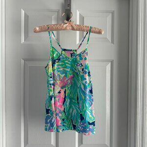 Lilly Pulitzer Dusk Silk Racerback Top, Size XXS